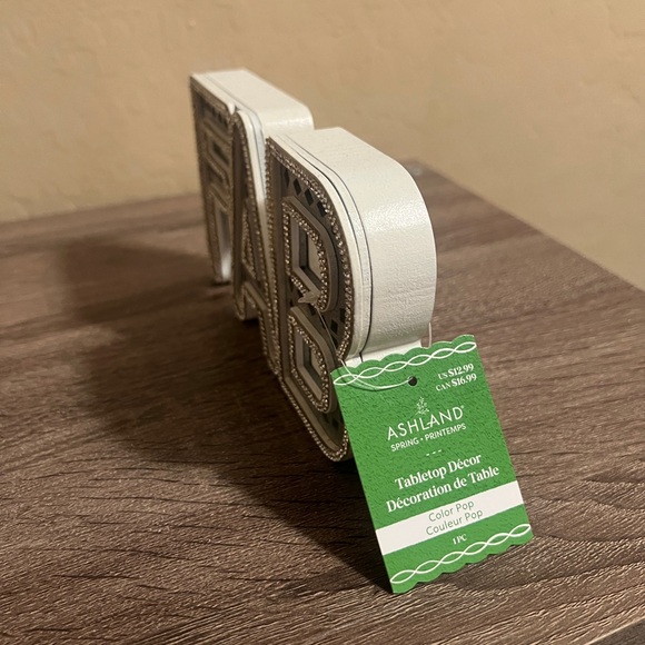 Michaels Ashland White Silver Rhinestone FAB Fabulous Decorative Sign NWT - Picture 4 of 6